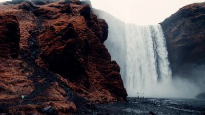 Waterfall over rocks